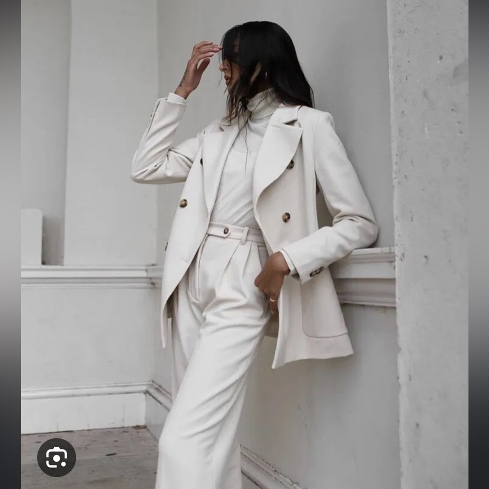 Giuliva x H&M double breast cream suit set